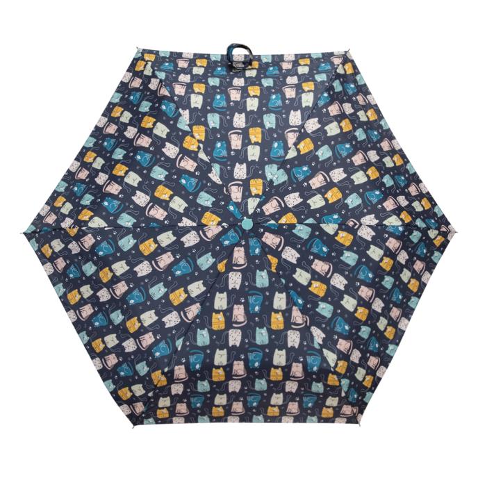 totes® Supermini & Matching Bag in Bag Umbrella Shopper Cat Print ( 3 Section ) Extra Image 3
